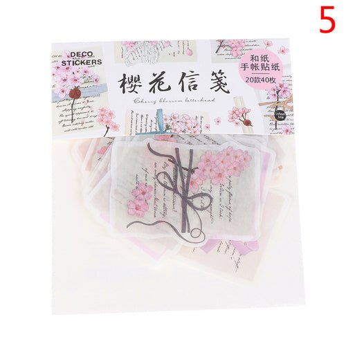 40pcs/pack Scrapbook Stickers Decoration DIY Album - giftsforintroverts.com
