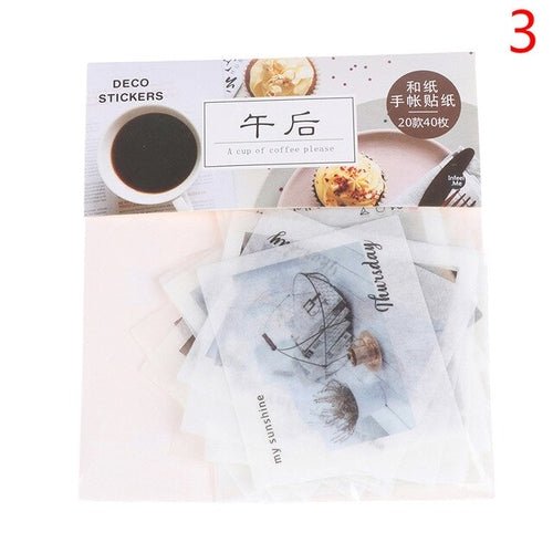 40pcs/pack Scrapbook Stickers Decoration DIY Album - giftsforintroverts.com