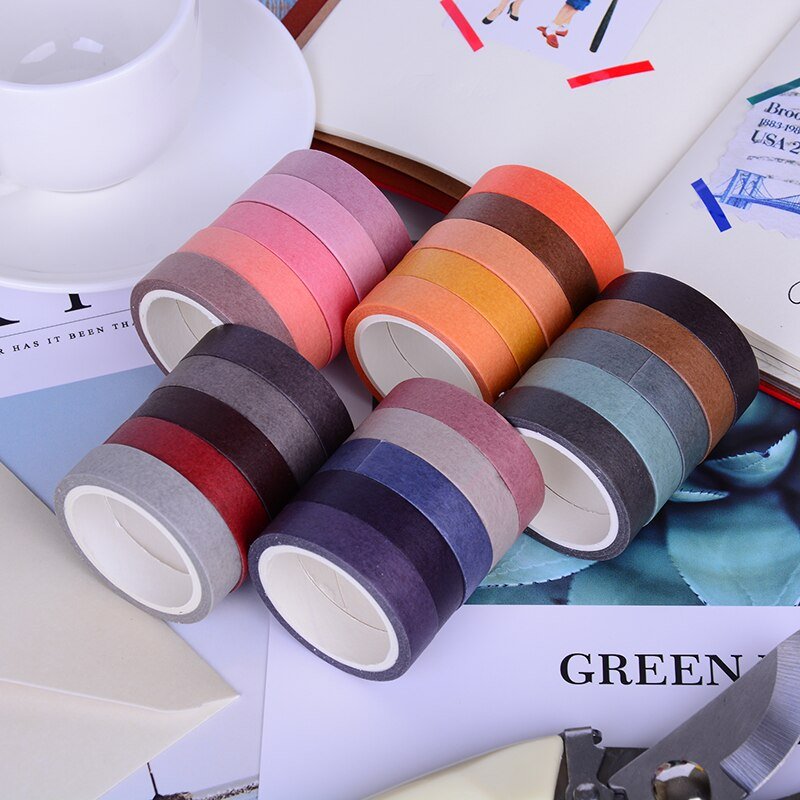 5Pcs/Set Paper Adhesive Tape Decorative Scrapbook - giftsforintroverts.com