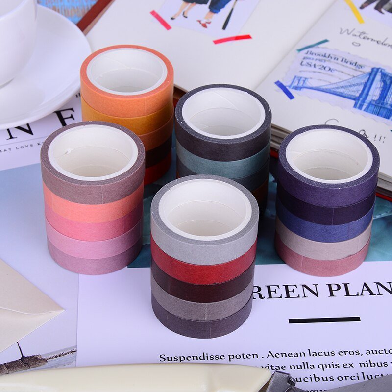 5Pcs/Set Paper Adhesive Tape Decorative Scrapbook - giftsforintroverts.com