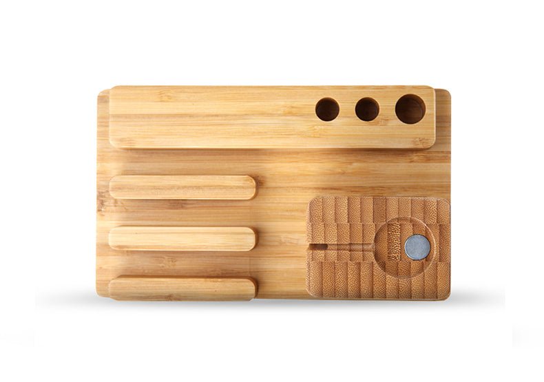 Bamboo Docking Station With 4 USB Port - giftsforintroverts.com