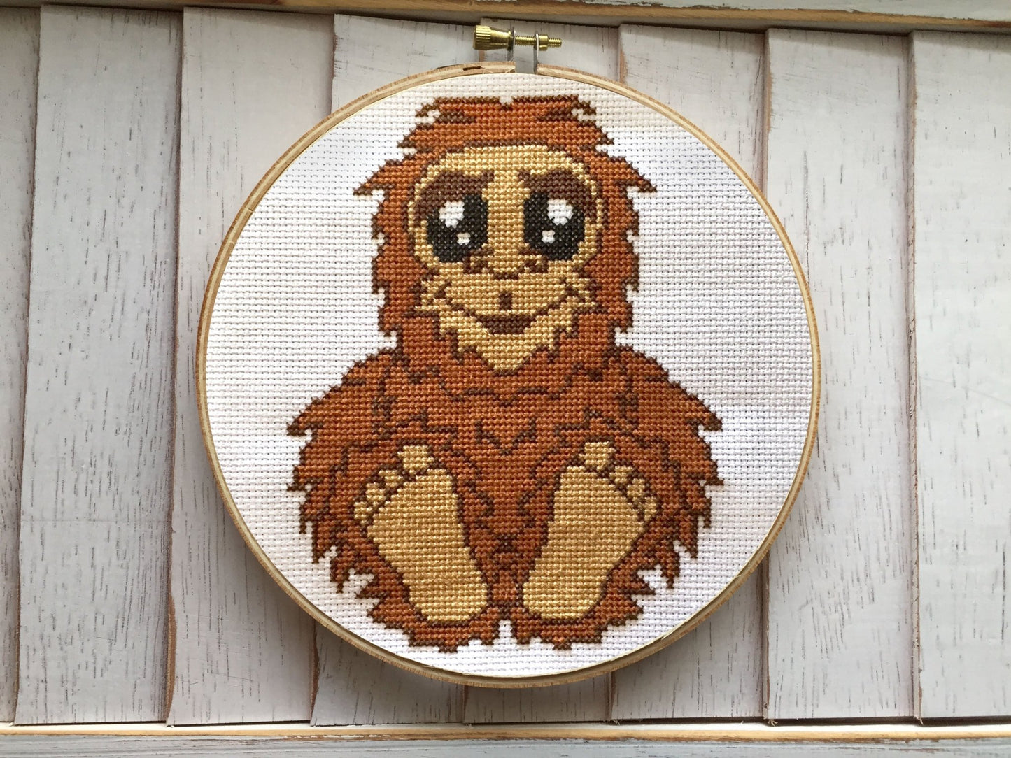 Bigfoot Sasquatch Counted Cross Stitch DIY KIT Intermediate - giftsforintroverts.com