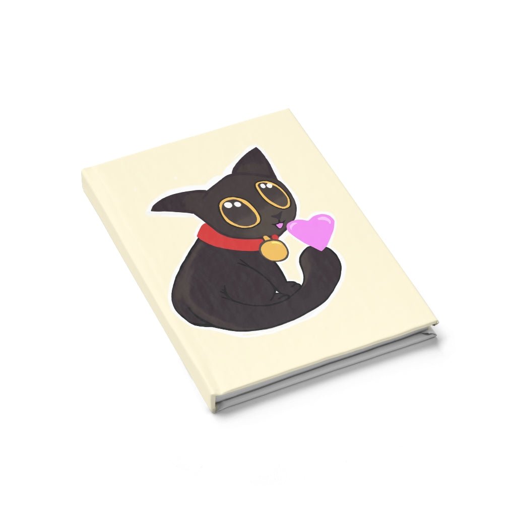 Black Kitty Journal - Ruled Line - giftsforintroverts.com
