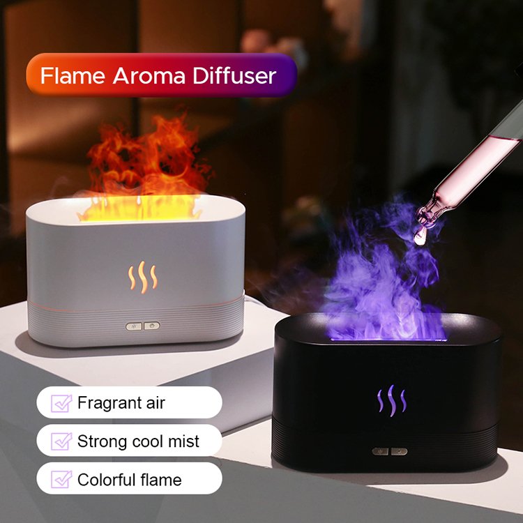 Colorful Flame Air Humidifier USB Aroma Diffuser - giftsforintroverts.com