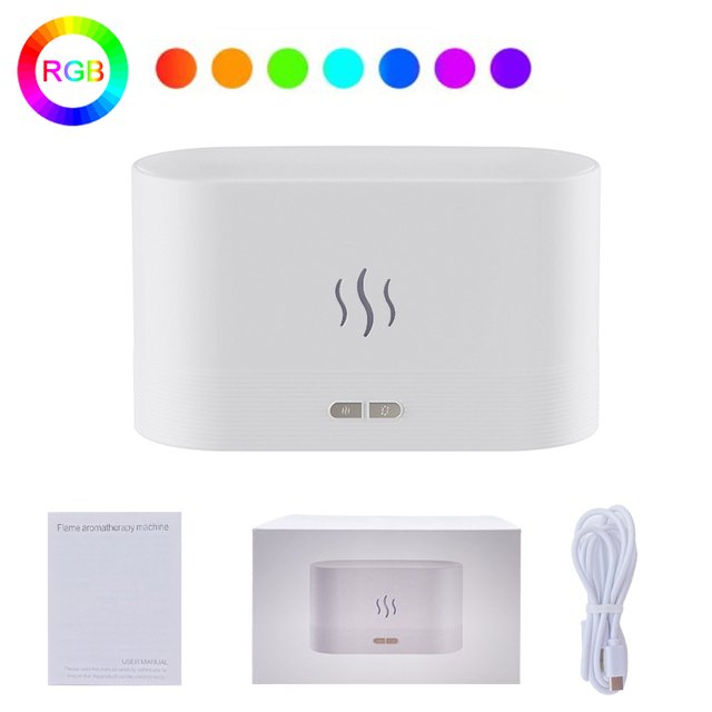 Colorful Flame Air Humidifier USB Aroma Diffuser - giftsforintroverts.com