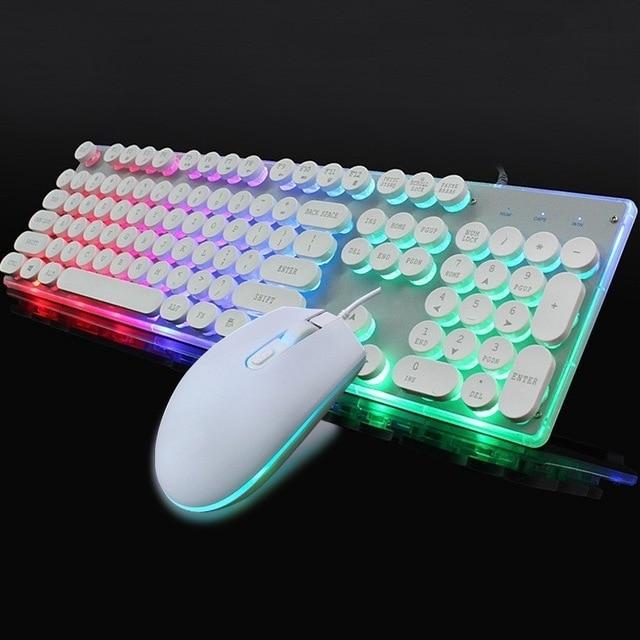 Dragon LED Backlight Gaming USB Wired Keyboard Mouse Set - giftsforintroverts.com