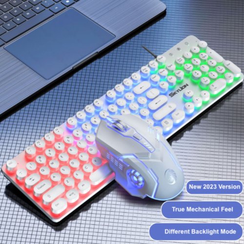 Dragon LED Backlight Gaming USB Wired Keyboard Mouse Set - giftsforintroverts.com