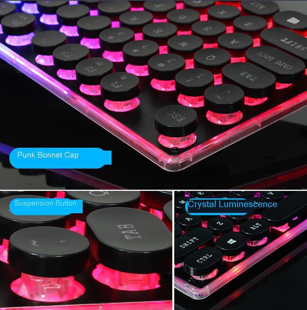 Dragon LED Backlight Gaming USB Wired Keyboard Mouse Set - giftsforintroverts.com