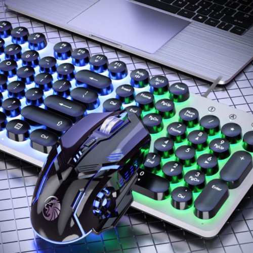 Dragon LED Backlight Gaming USB Wired Keyboard Mouse Set - giftsforintroverts.com