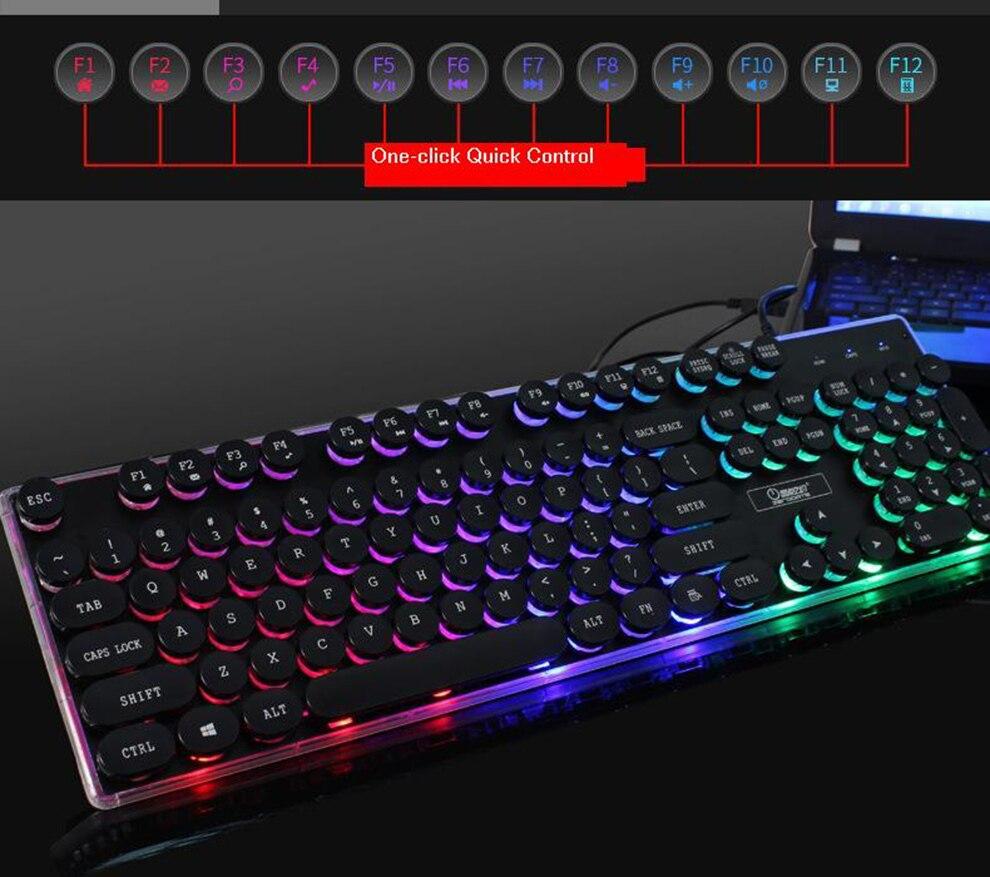 Dragon LED Backlight Gaming USB Wired Keyboard Mouse Set - giftsforintroverts.com
