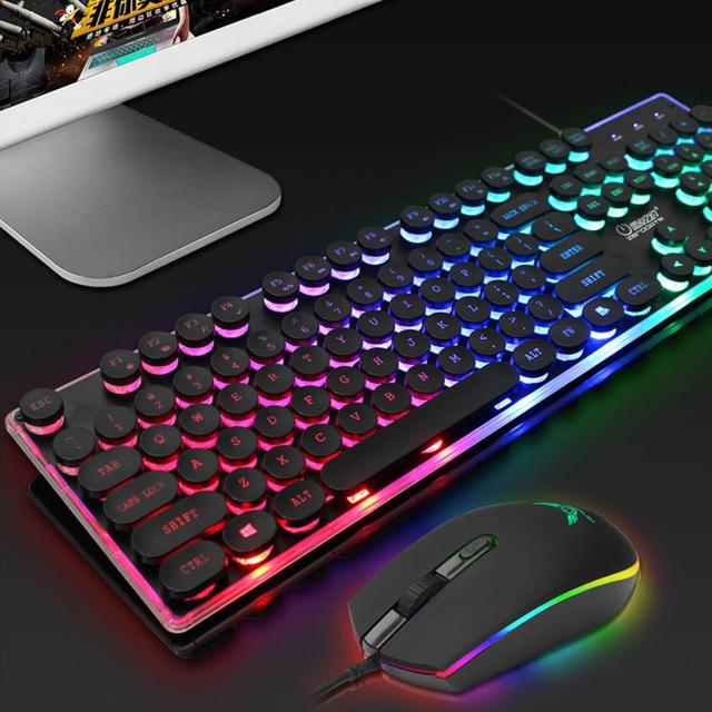 Dragon LED Backlight Gaming USB Wired Keyboard Mouse Set - giftsforintroverts.com