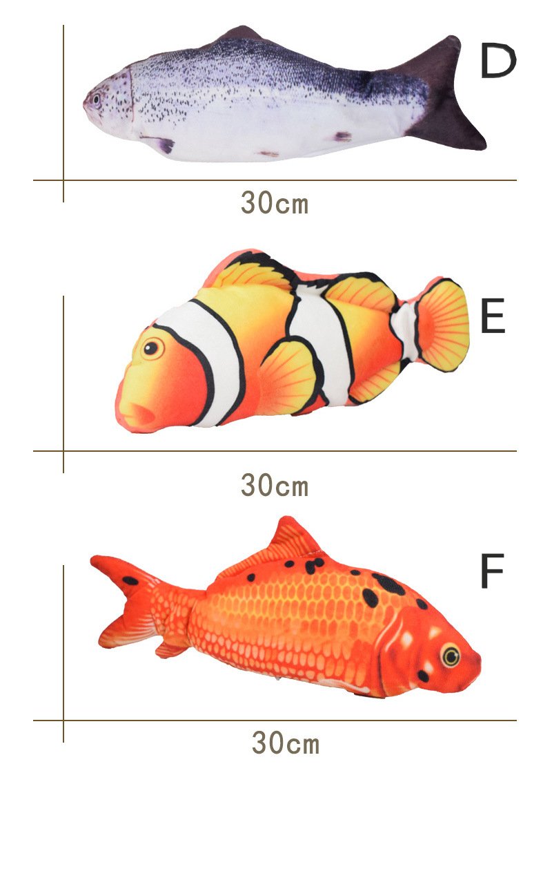 Electronic Floppy Fish Cat Toy Moving Fish Toy for Cats - giftsforintroverts.com