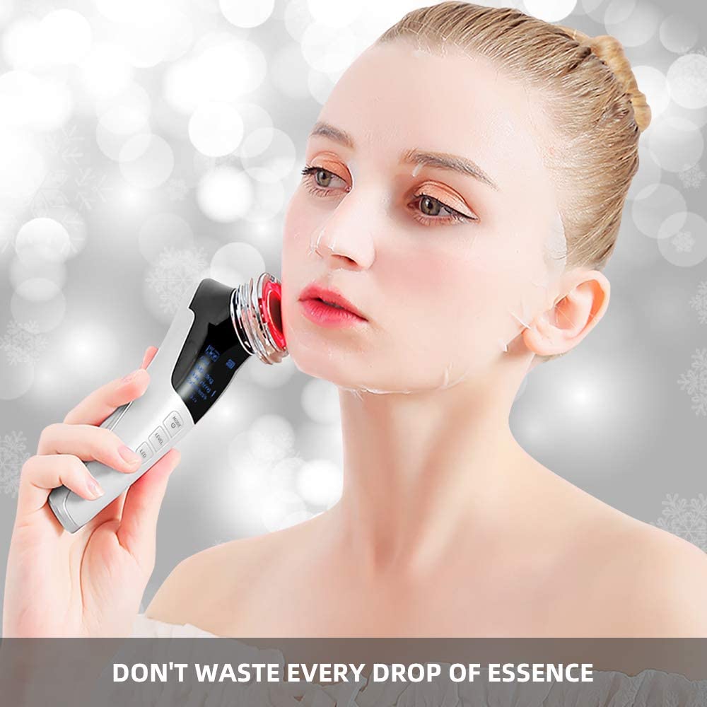 Facial Massager Ultrasonic Vibration Wrinkle Remover Anti - Ageing - giftsforintroverts.com