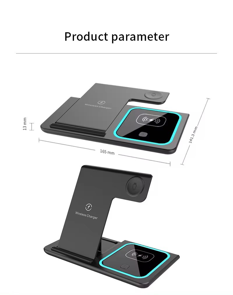 Foldable 3 In 1 Fast 15w QI Wireless Charging Station - giftsforintroverts.com