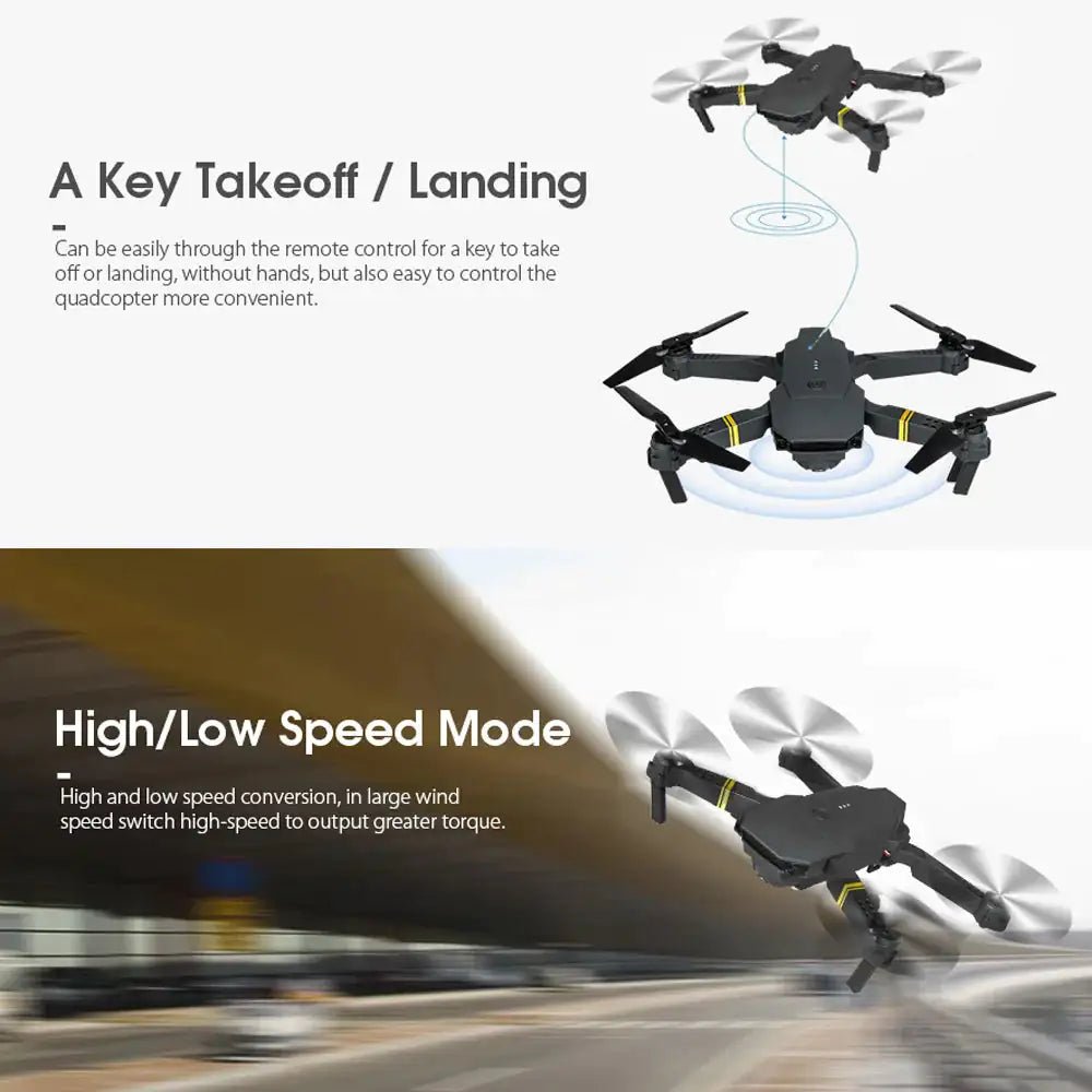 Foldable Quadcopter Drone 720P/1080P/4k HD RC - introvertgiftboxes.com