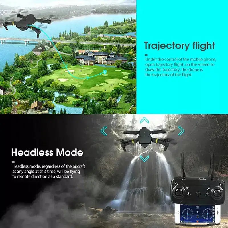 Foldable Quadcopter Drone 720P/1080P/4k HD RC - introvertgiftboxes.com