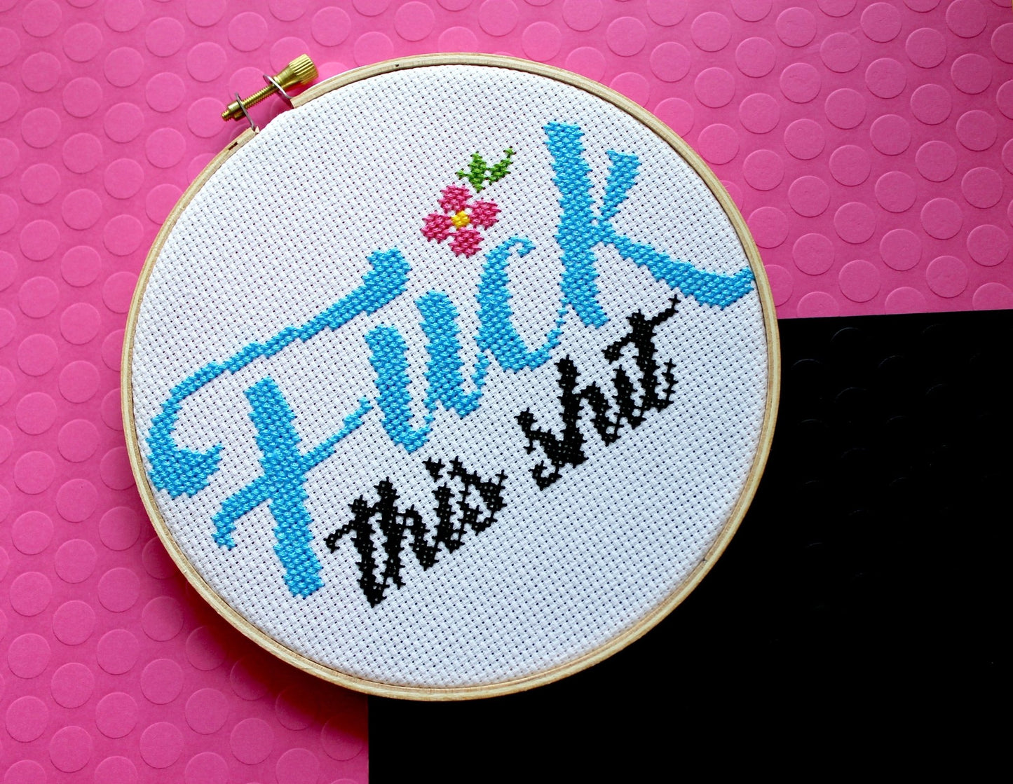 Fuck This Shit Counted Cross Stitch DIY KIT Intermediate - giftsforintroverts.com