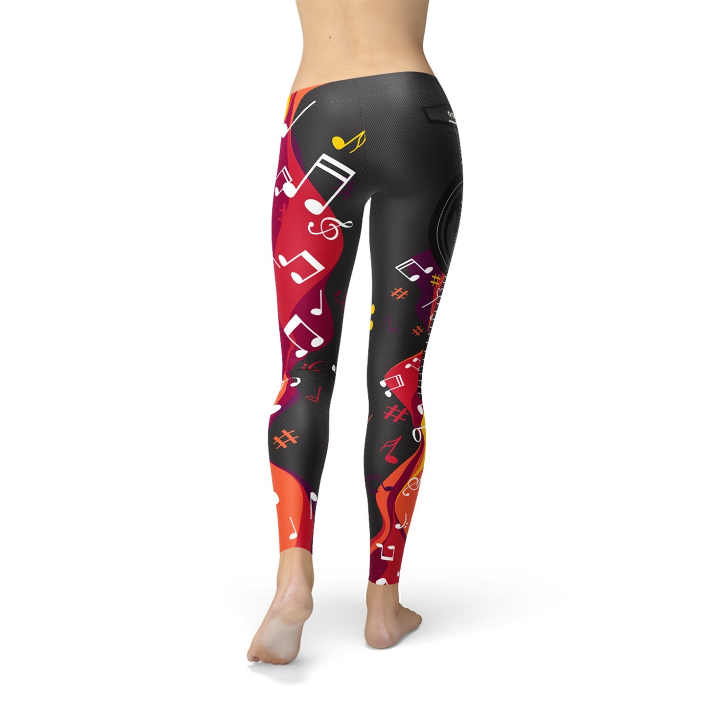 Guitar and Music Note Leggings - giftsforintroverts.com