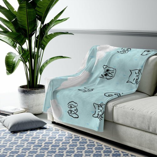 It's Raining Cats and Dogs Plush Blanket - giftsforintroverts.com