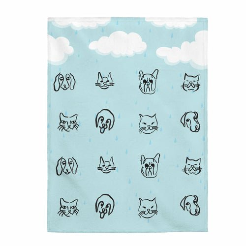 It's Raining Cats and Dogs Plush Blanket - giftsforintroverts.com