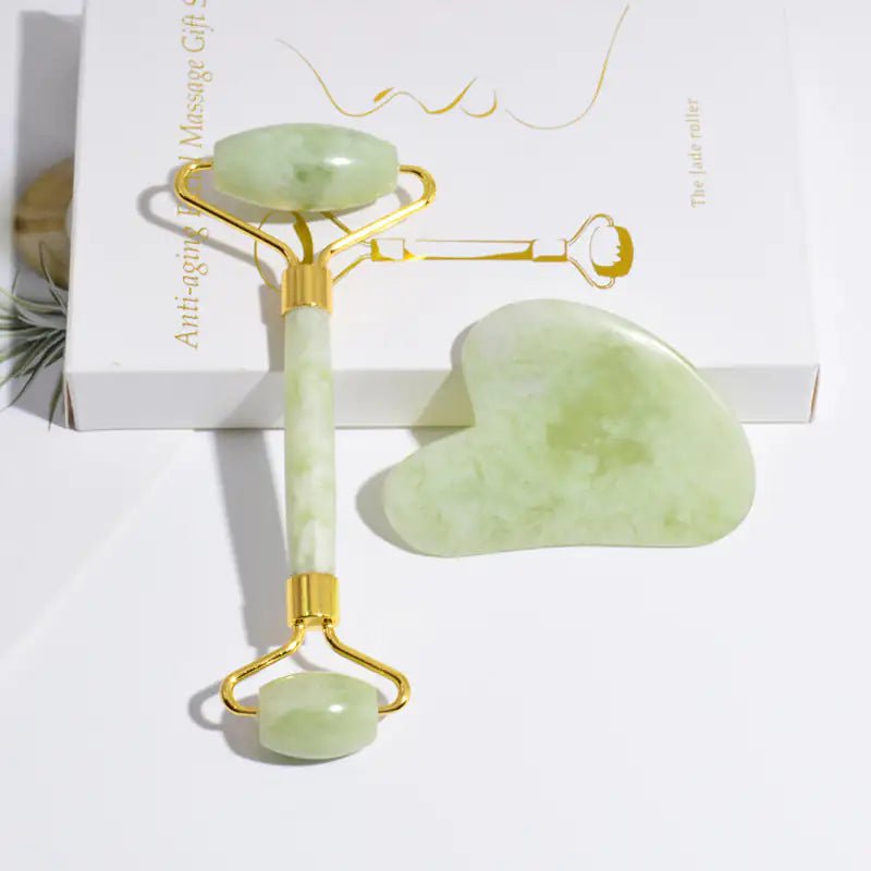 Jade Roller & Gua Sha Gift Box - introvertgiftboxes.com