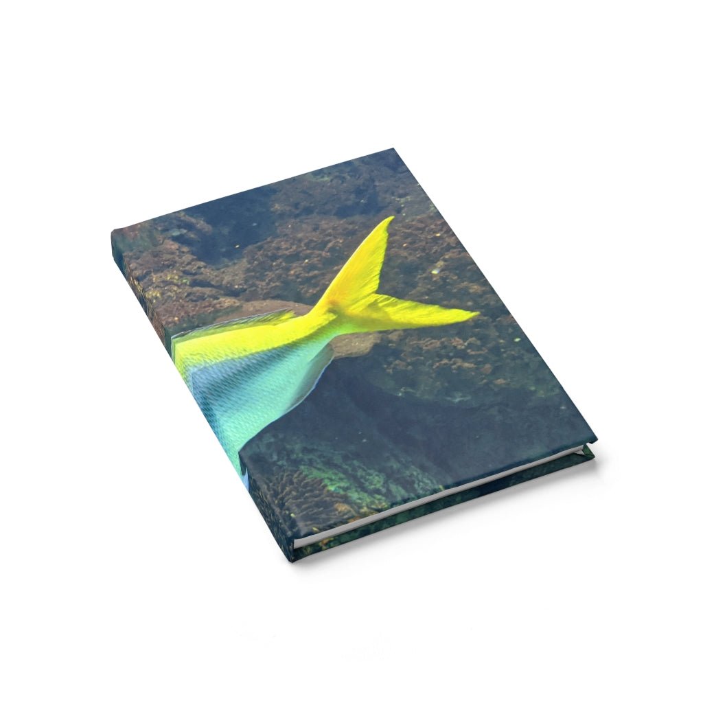 Light Blue and Yellow Fish Journal - Ruled Lines - giftsforintroverts.com
