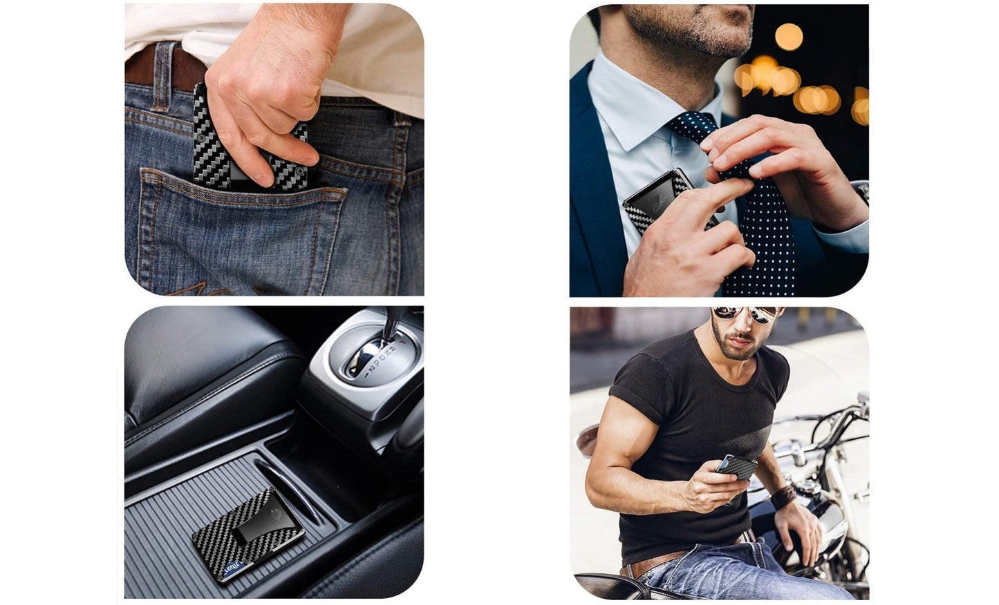 Men's Carbon Fiber Minimalist Wallet - giftsforintroverts.com