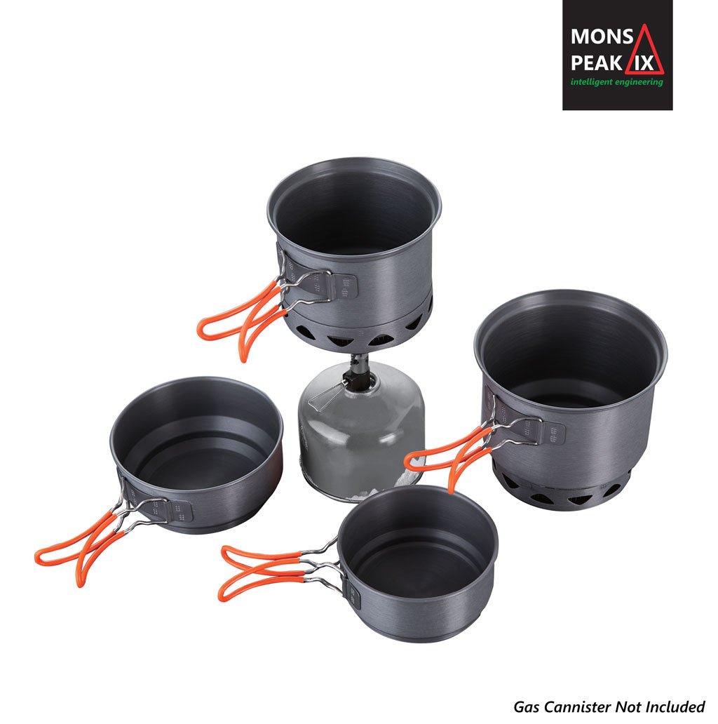 Mons Peak IX Trail 123 HE UL Cook Set with Stove - giftsforintroverts.com