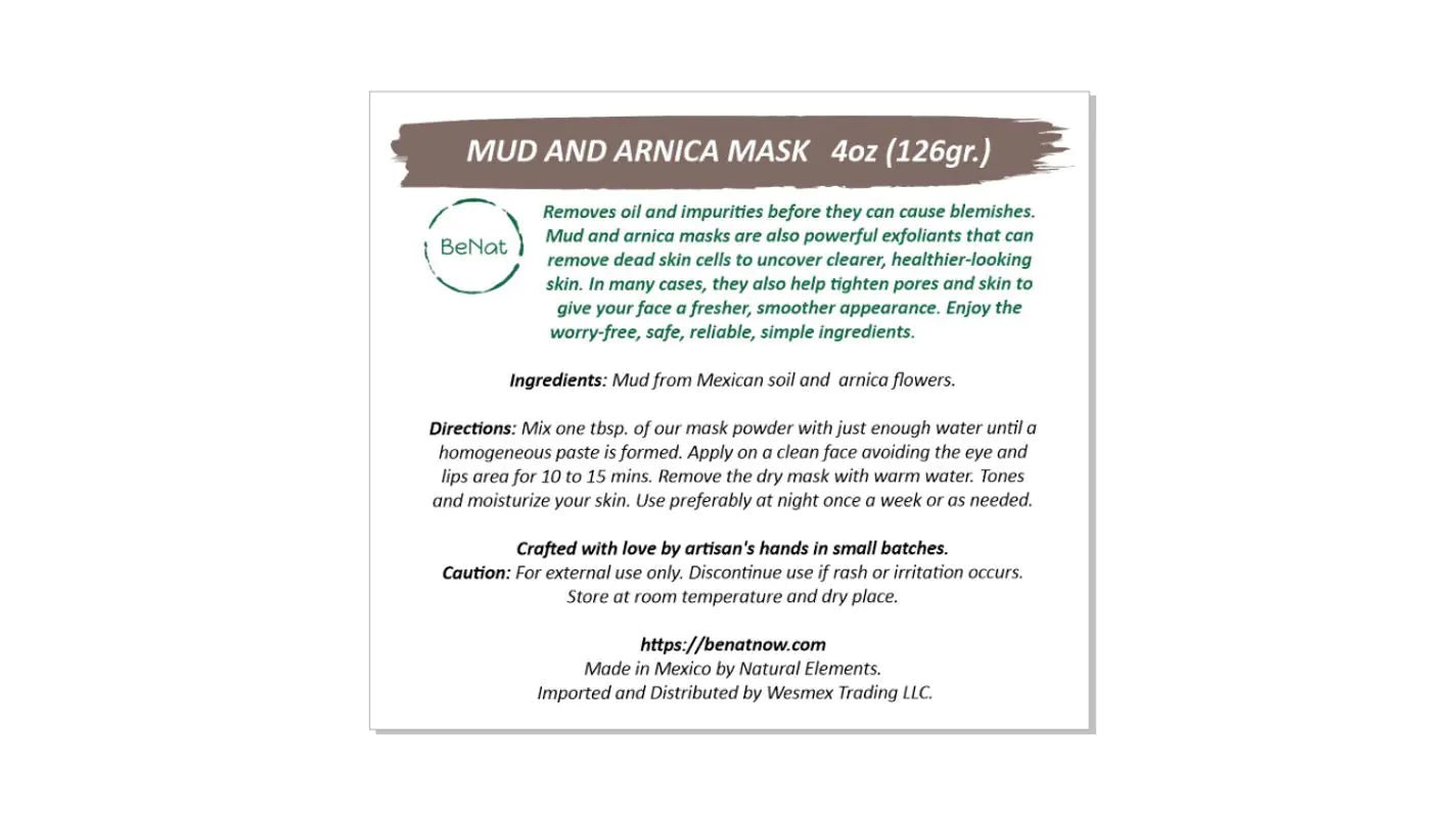Mud and Arnica Mask - introvertgiftboxes.com