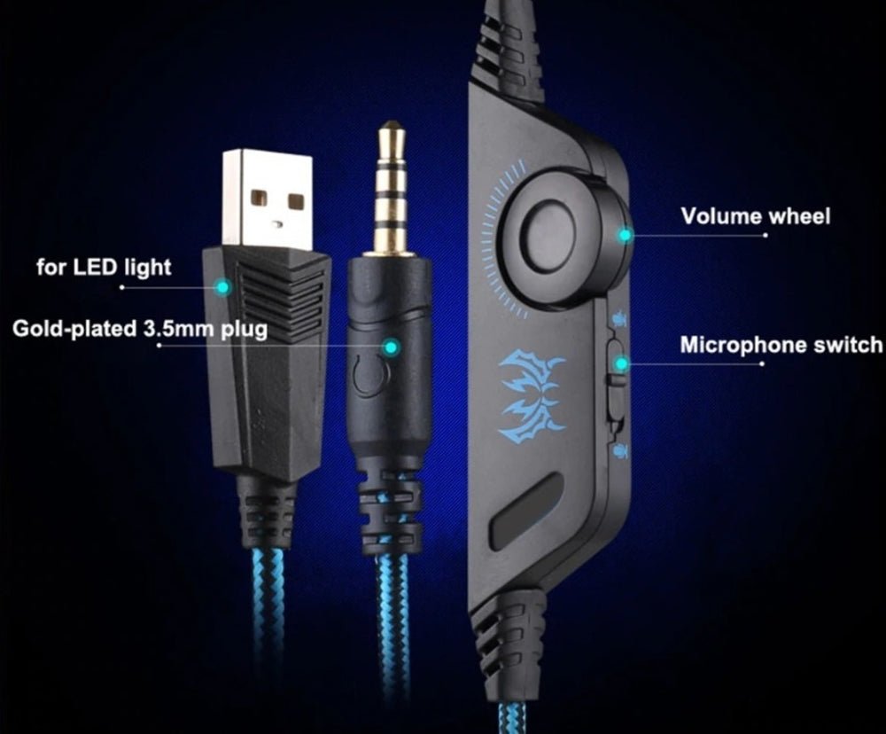 Ninja Dragon G9300 LED Gaming Headset with Microphone - giftsforintroverts.com