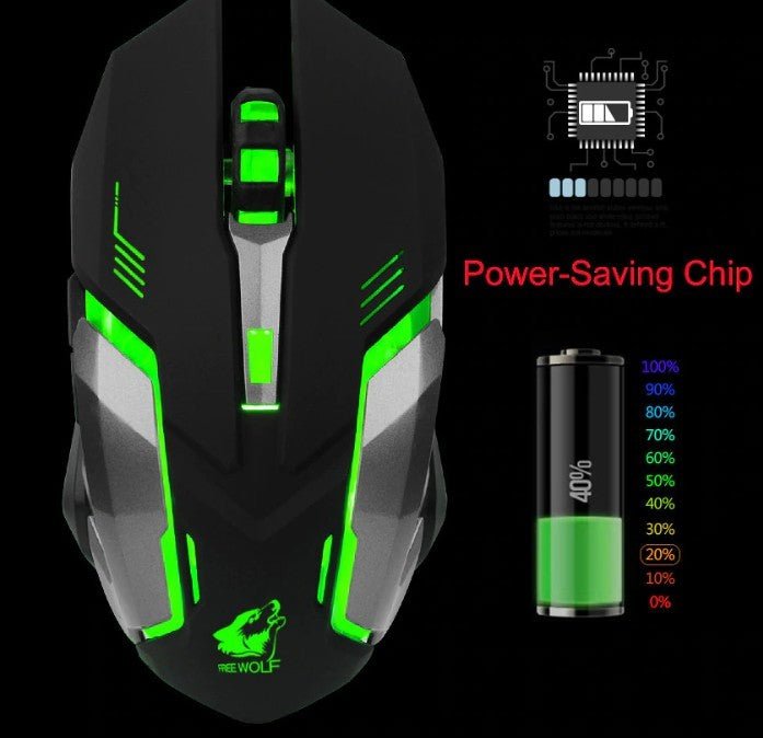 Ninja Dragon Stealth 7 Wireless Silent LED Gaming Mouse - giftsforintroverts.com