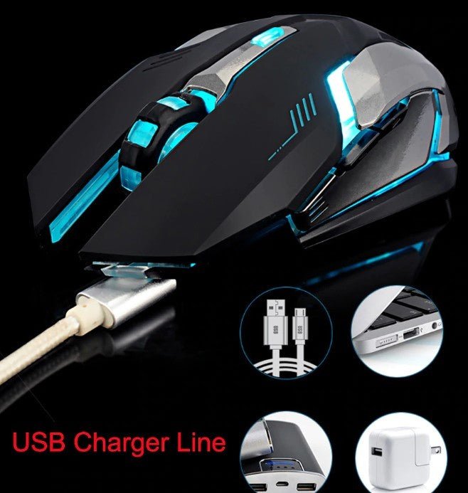 Ninja Dragon Stealth 7 Wireless Silent LED Gaming Mouse - giftsforintroverts.com