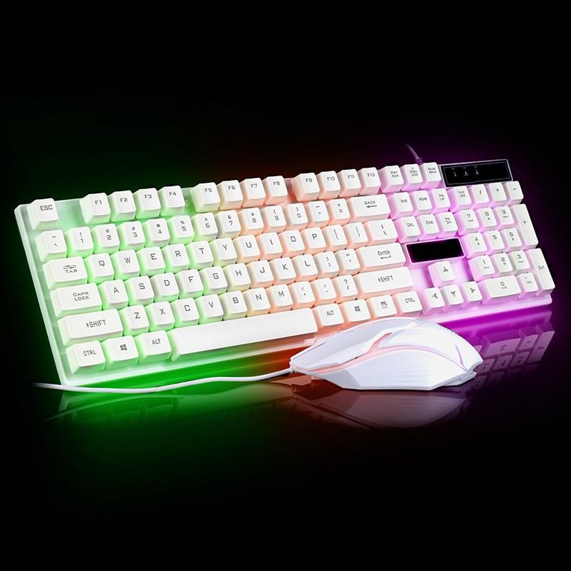 Ninja Dragons White Knight Gaming Keyboard and Mouse Set - giftsforintroverts.com