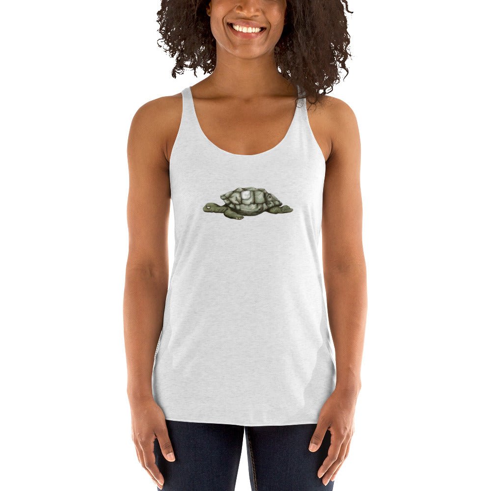 "One Tired Turtle" Women's Racerback Tank - giftsforintroverts.com