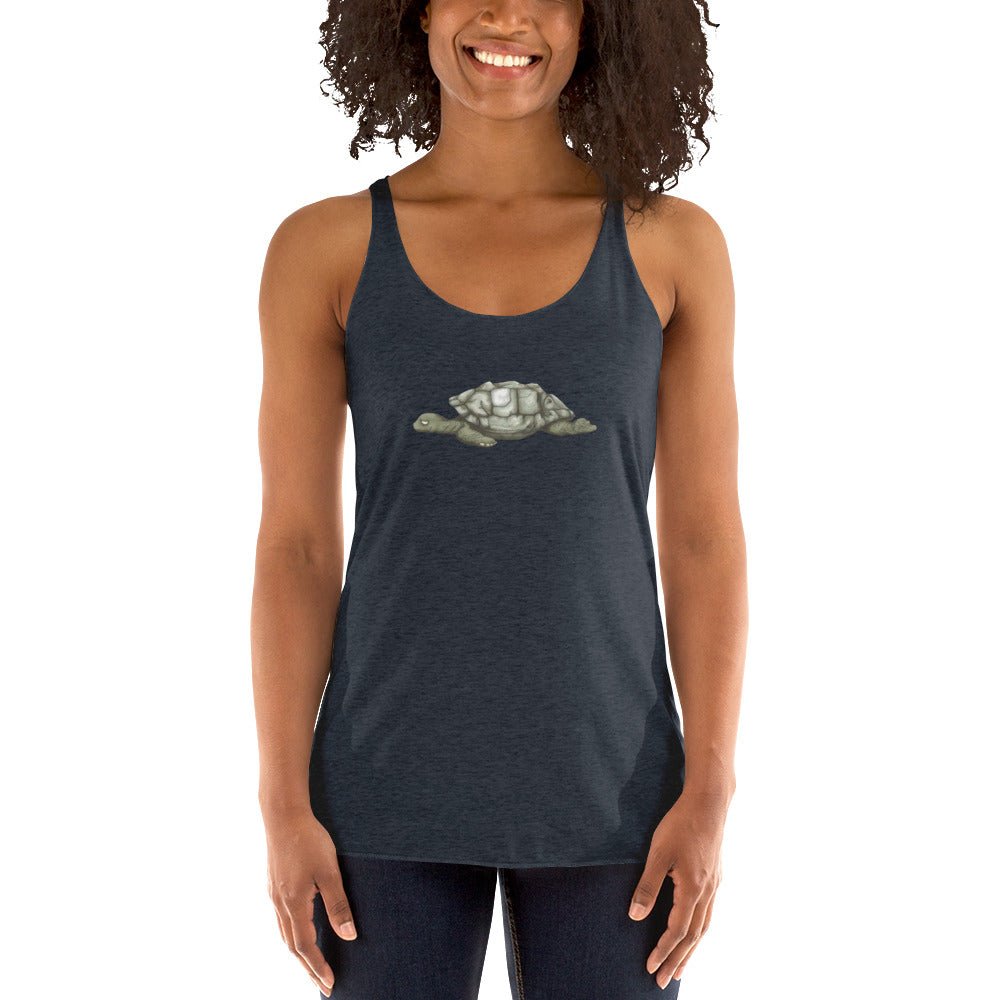 "One Tired Turtle" Women's Racerback Tank - giftsforintroverts.com