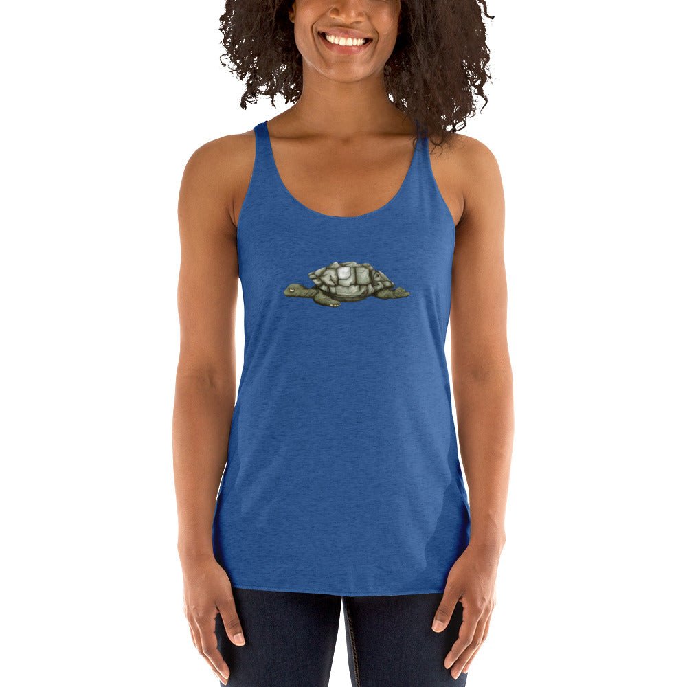 "One Tired Turtle" Women's Racerback Tank - giftsforintroverts.com