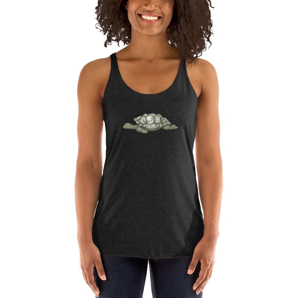"One Tired Turtle" Women's Racerback Tank - giftsforintroverts.com