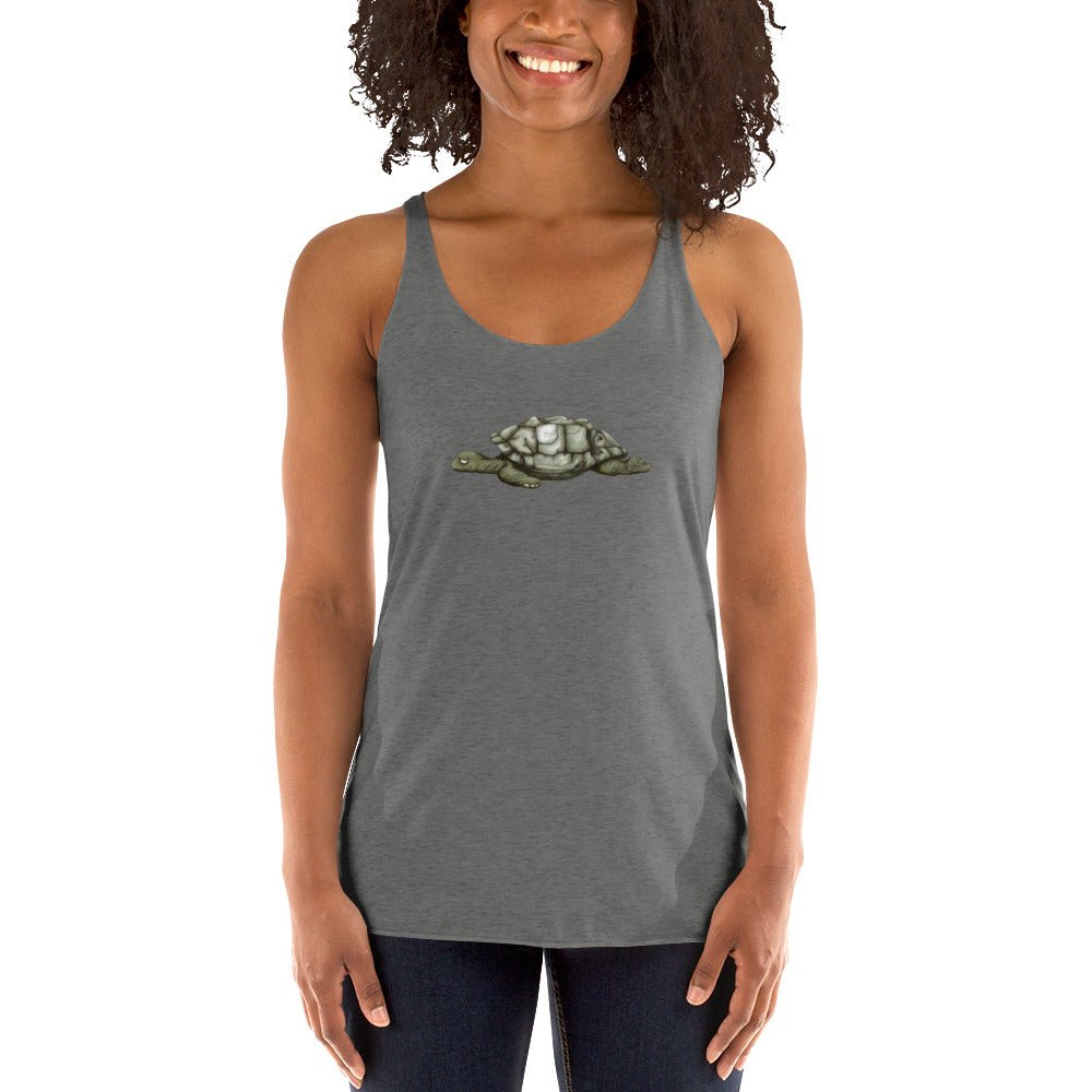 "One Tired Turtle" Women's Racerback Tank - giftsforintroverts.com