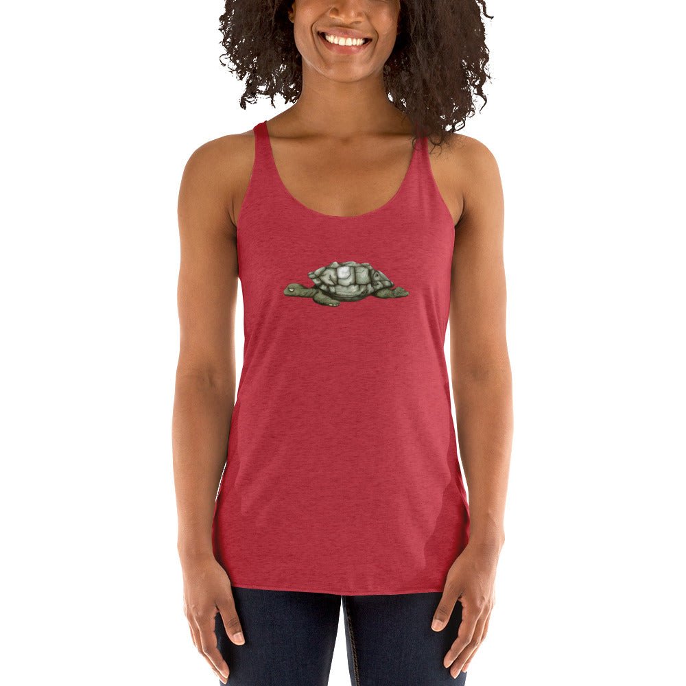 "One Tired Turtle" Women's Racerback Tank - giftsforintroverts.com