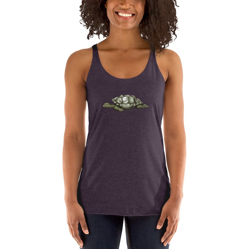 "One Tired Turtle" Women's Racerback Tank - giftsforintroverts.com