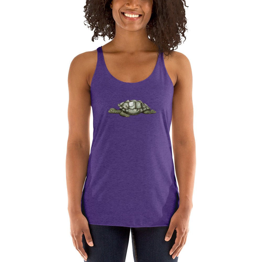 "One Tired Turtle" Women's Racerback Tank - giftsforintroverts.com