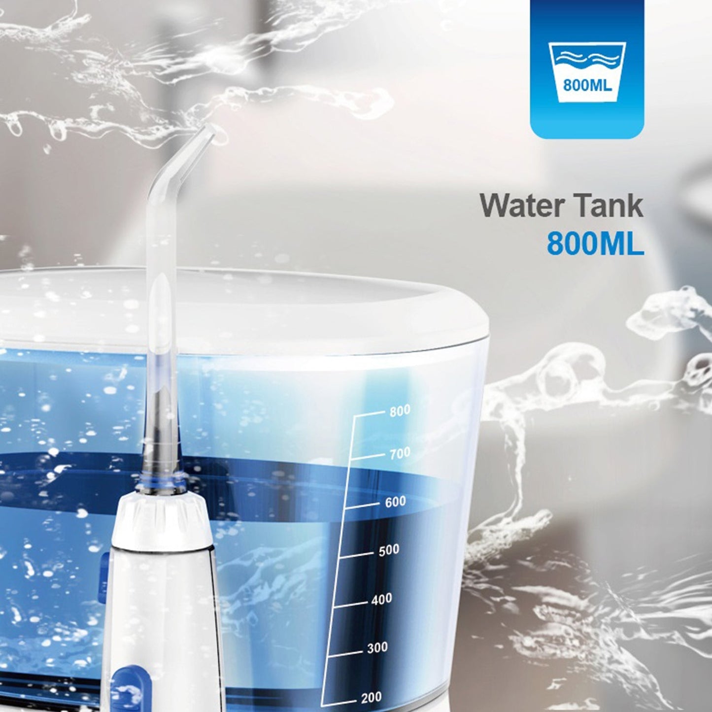 Oral Irrigator Teeth Water Flosser Waterproof 800ml Volume Reservoir - giftsforintroverts.com