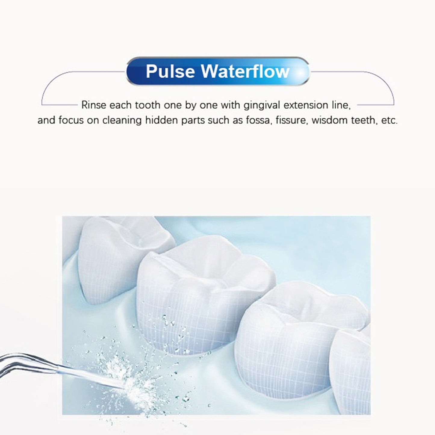 Oral Irrigator Teeth Water Flosser Waterproof 800ml Volume Reservoir - giftsforintroverts.com