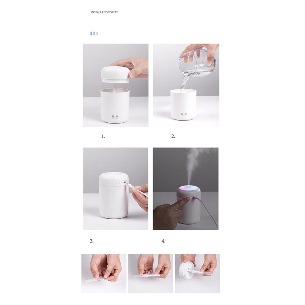 Portable Air Humidifier Aroma Essential Oil Diffuser for Car Home - giftsforintroverts.com