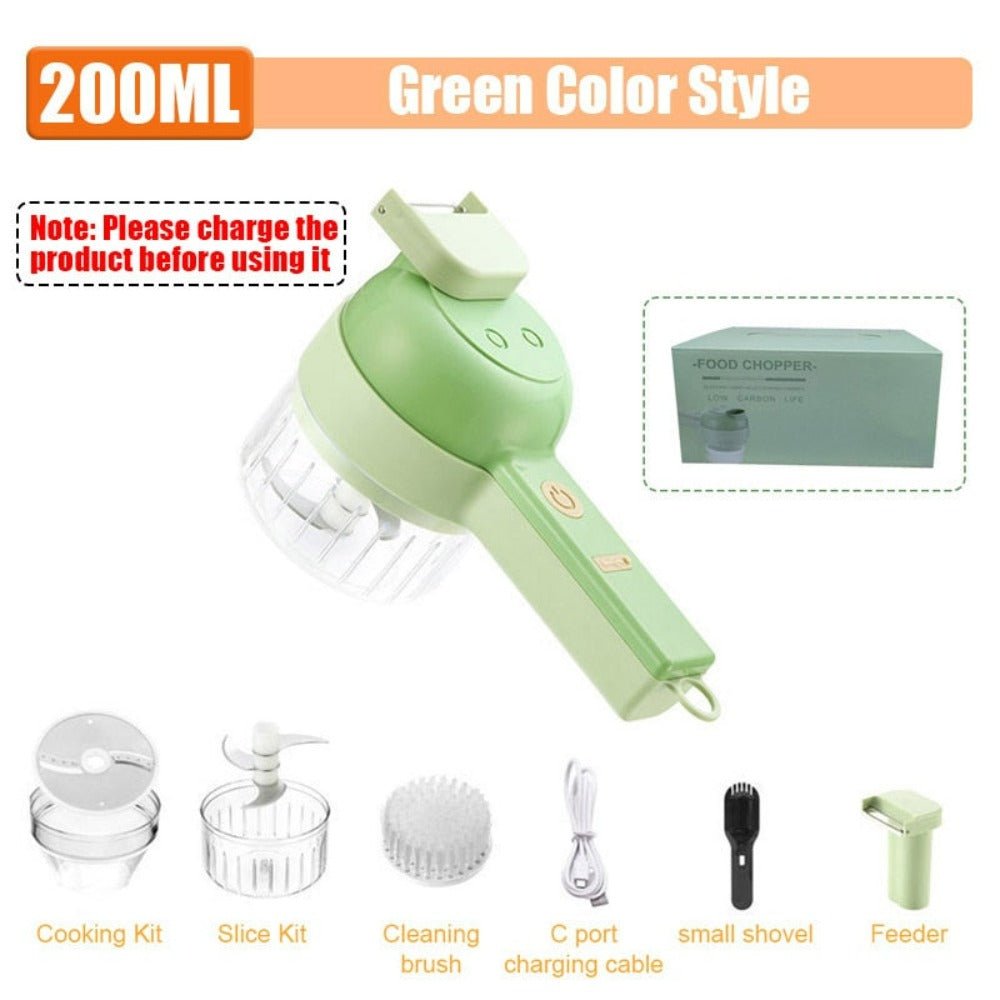 Portable Handheld 4 in 1 Electric Vegetable Slicer - giftsforintroverts.com