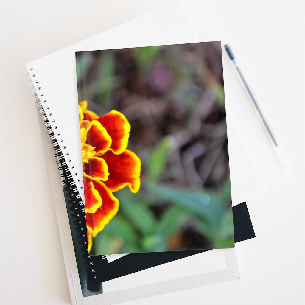 Red and Yellow Flower Journal - Ruled Line - giftsforintroverts.com