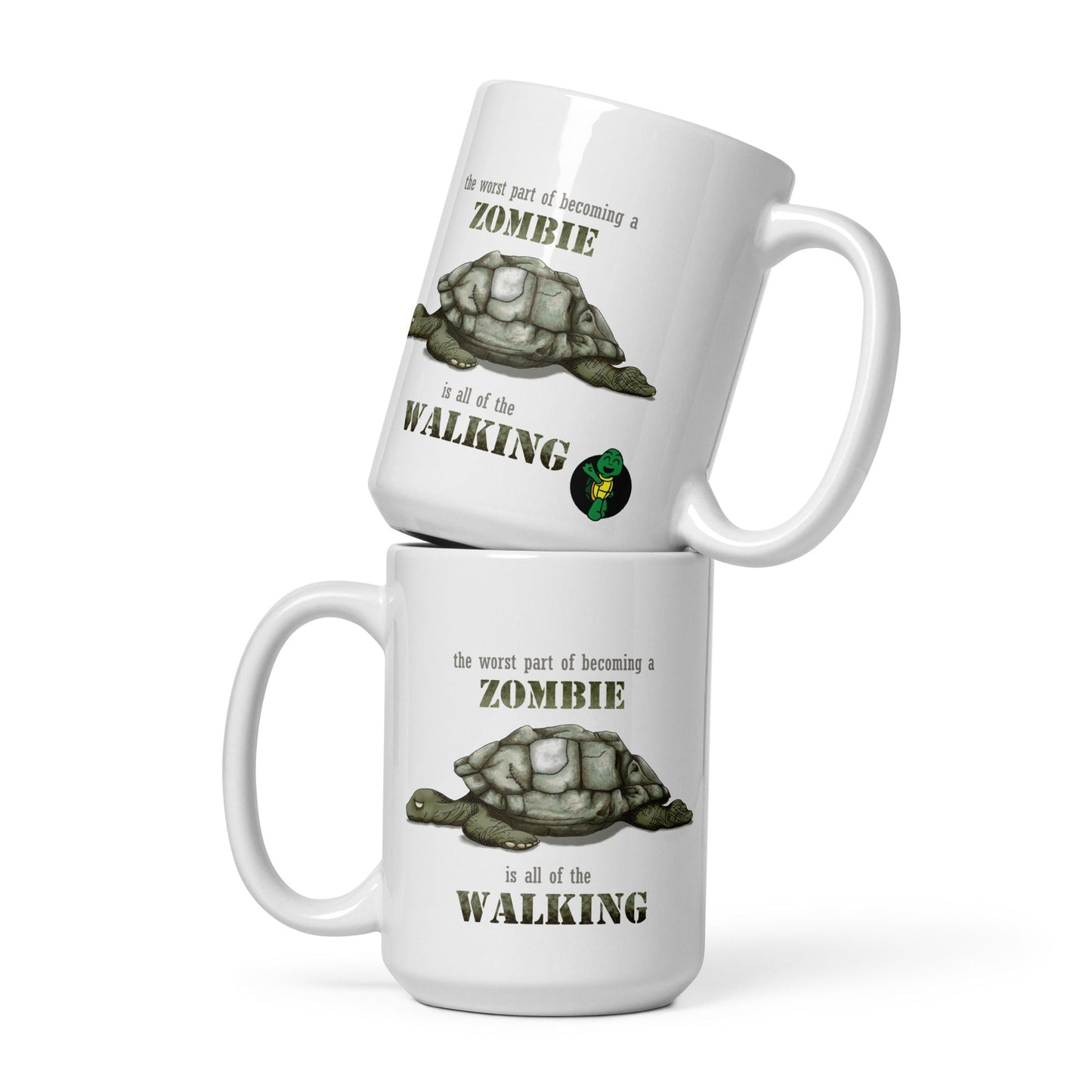 "Tired Zombie Turtle" Mug - introvertgiftboxes.com