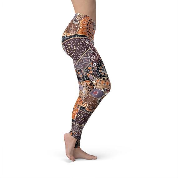 Womens Aboriginal Dreamtime Leggings - giftsforintroverts.com