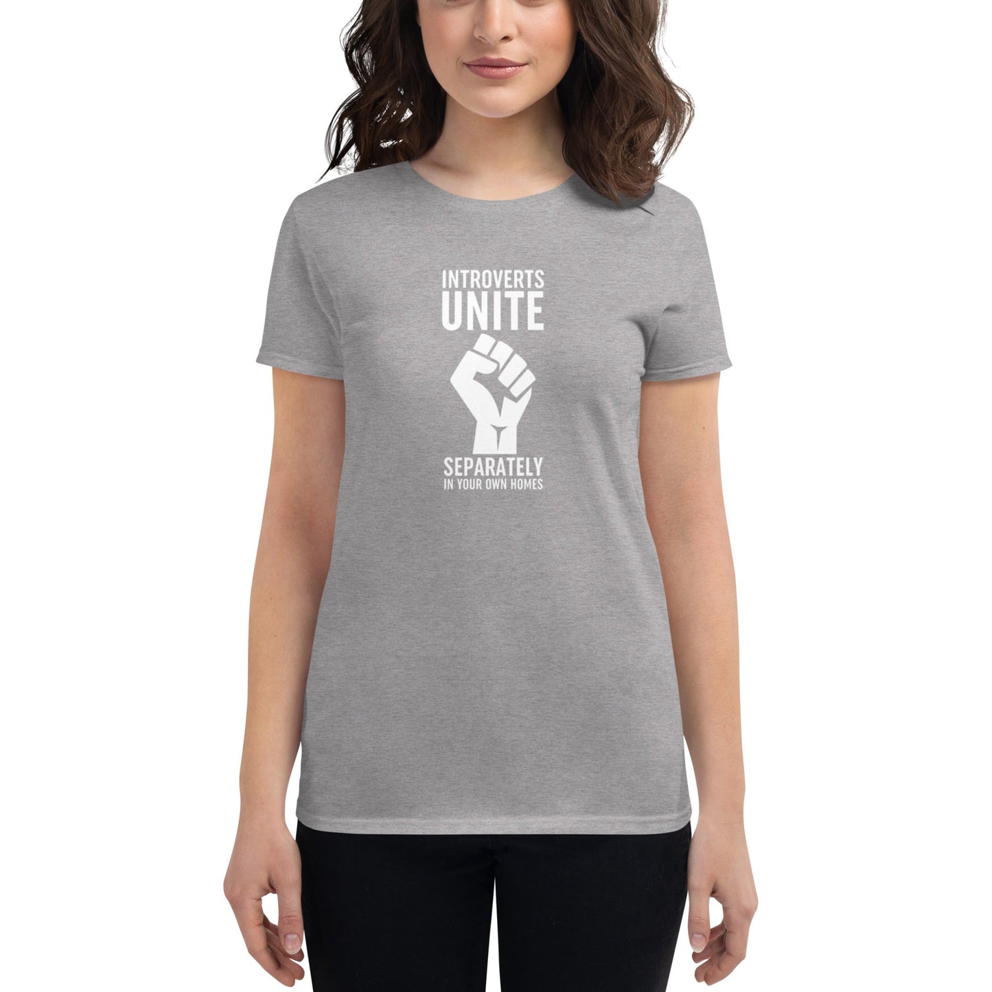 Women's "Introverts Unite" T-Shirt - giftsforintroverts.com
