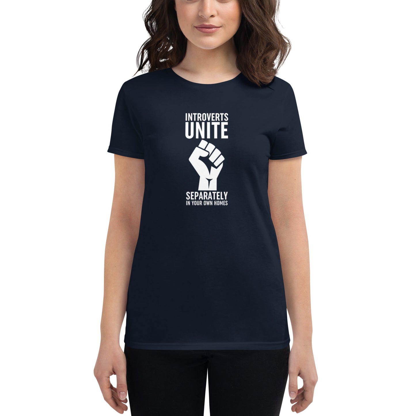 Women's "Introverts Unite" T-Shirt - giftsforintroverts.com